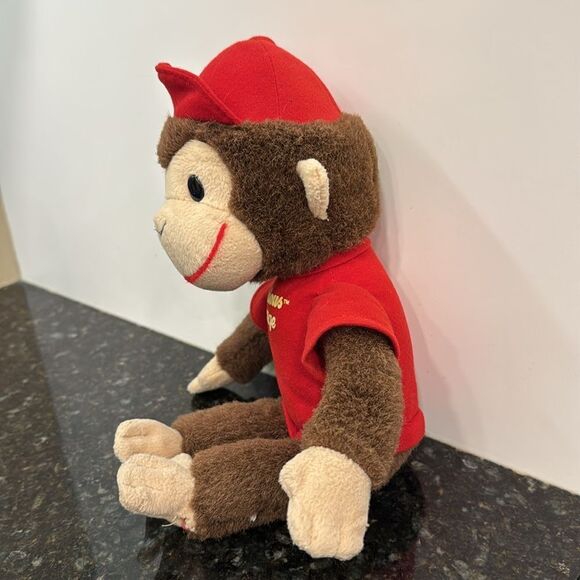 Gund Curious George Monkey Vintage Plush Stuffed Animal Red Shirt Red Hat - Picture 3 of 6